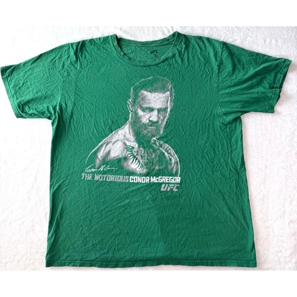 The‎ Notorious CONOR McGREGOR SHIRT XL Green Shamrock UFC MMA Fighter Roadhouse - Picture 1 of 11